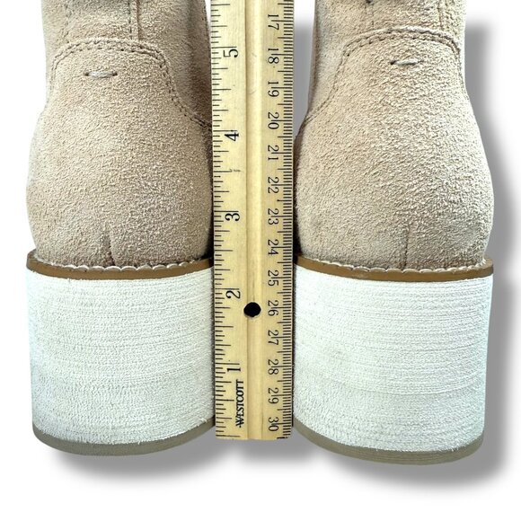 Cole Haan ZeroGrand Suede City Wedge Boots Beige Size 8 Casual Minimalist - Picture 6 of 13